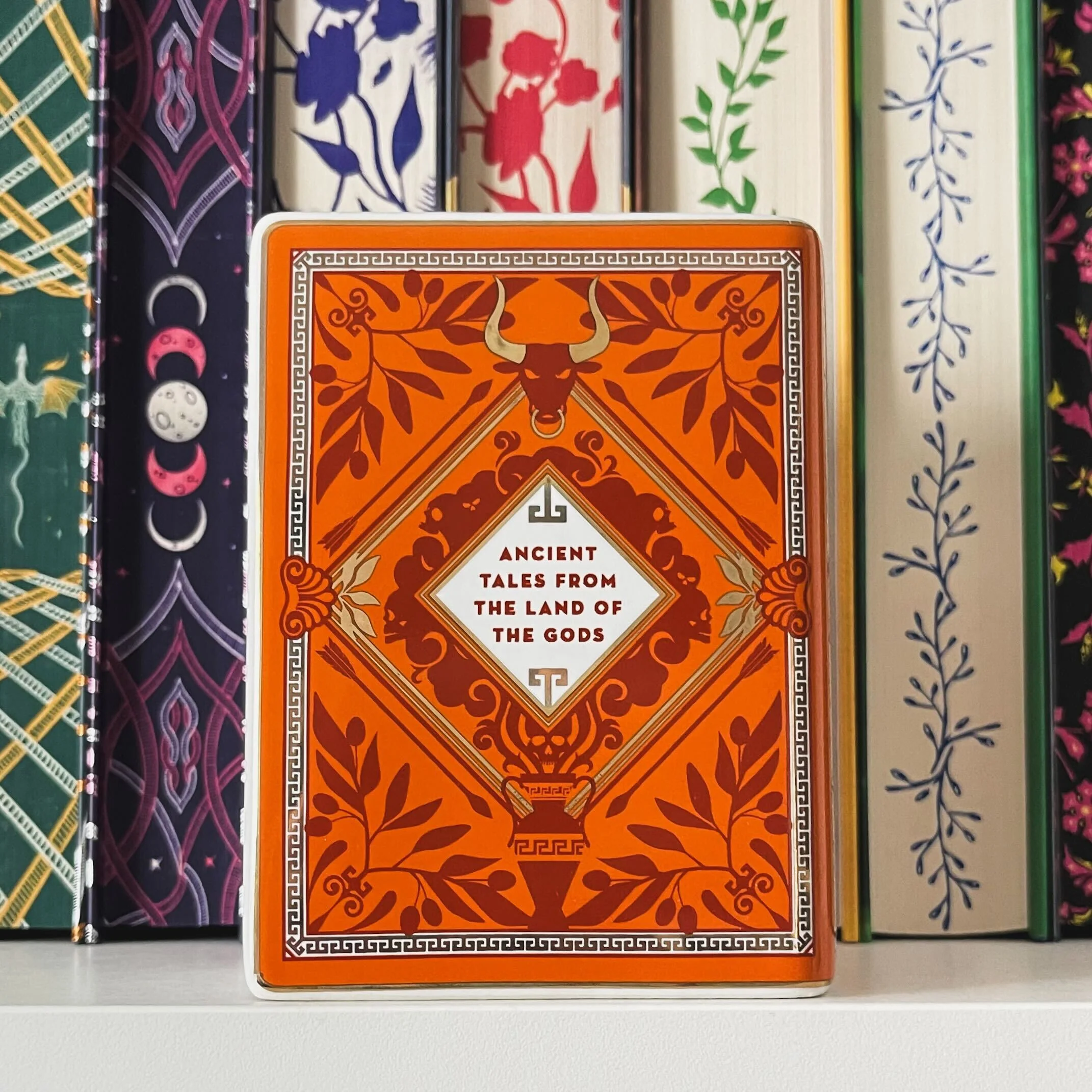 Greek Myths Orange Ceramic Book Pot - Image 3