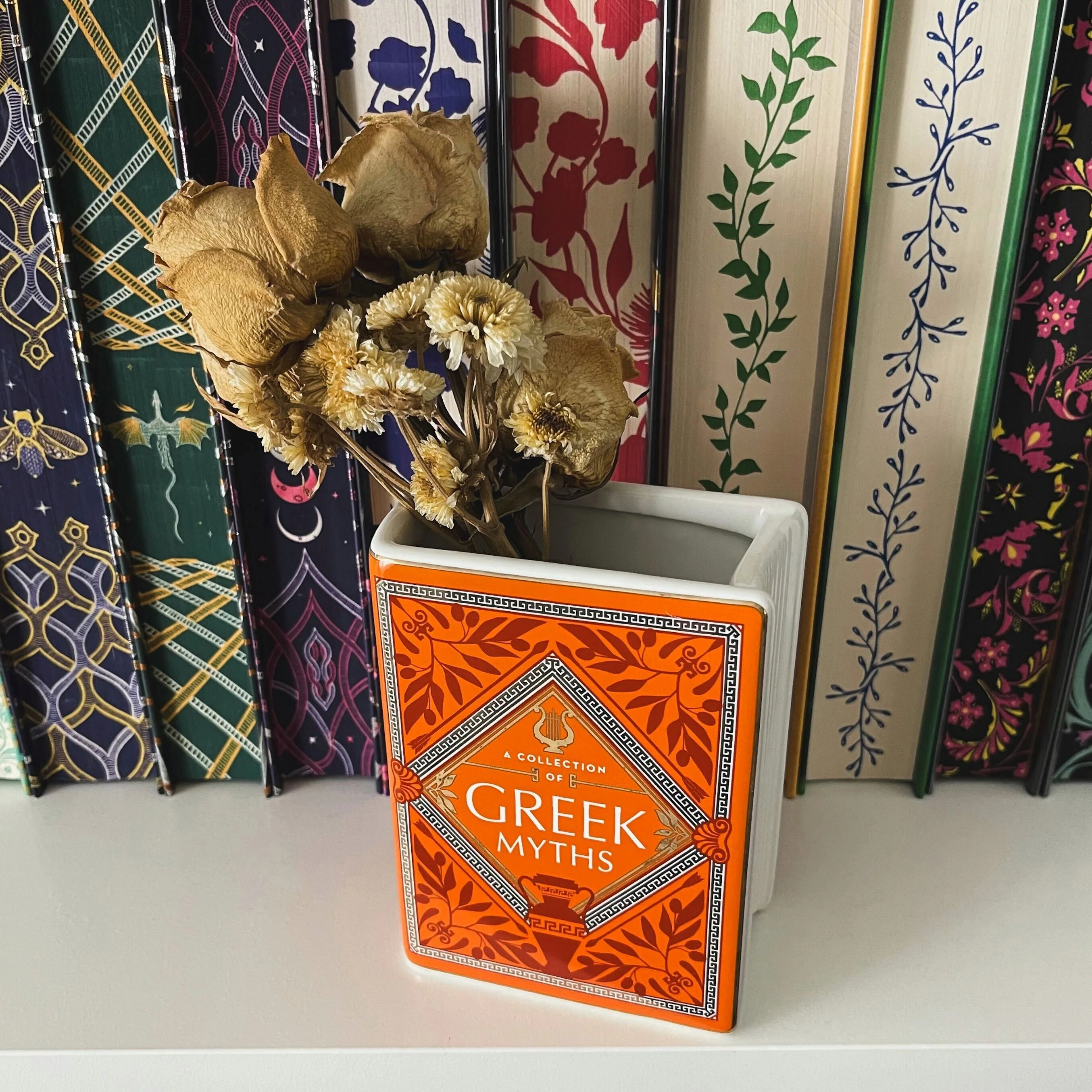 Greek Myths Orange Ceramic Book Pot - Image 4